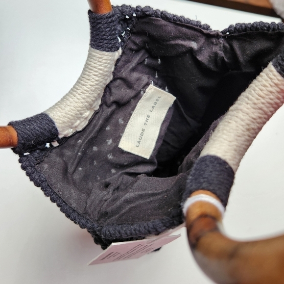 Laude the Label Gabby Mini Macrame Bag Black/White - Picture 13 of 15